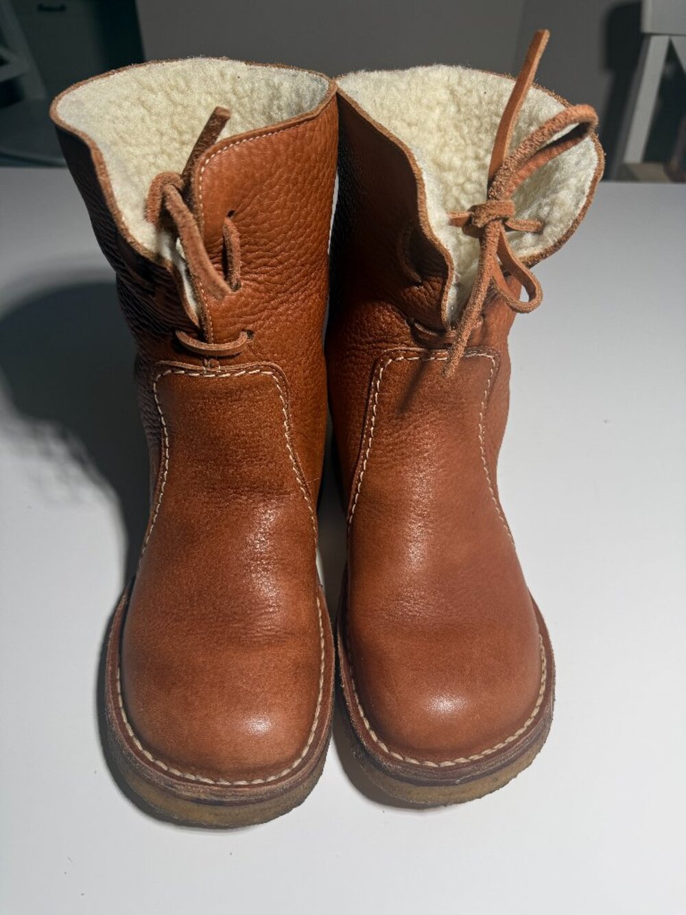 Duckfeet Arhus Genuine Shearling Pebbled Leather Boots Women’s Size EU 39 US 8